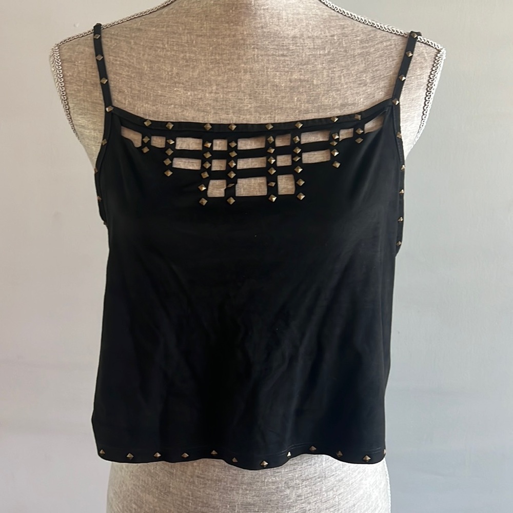 Shyanne | Black Faux Suede
Studded Crop Top | Country| Rodeo